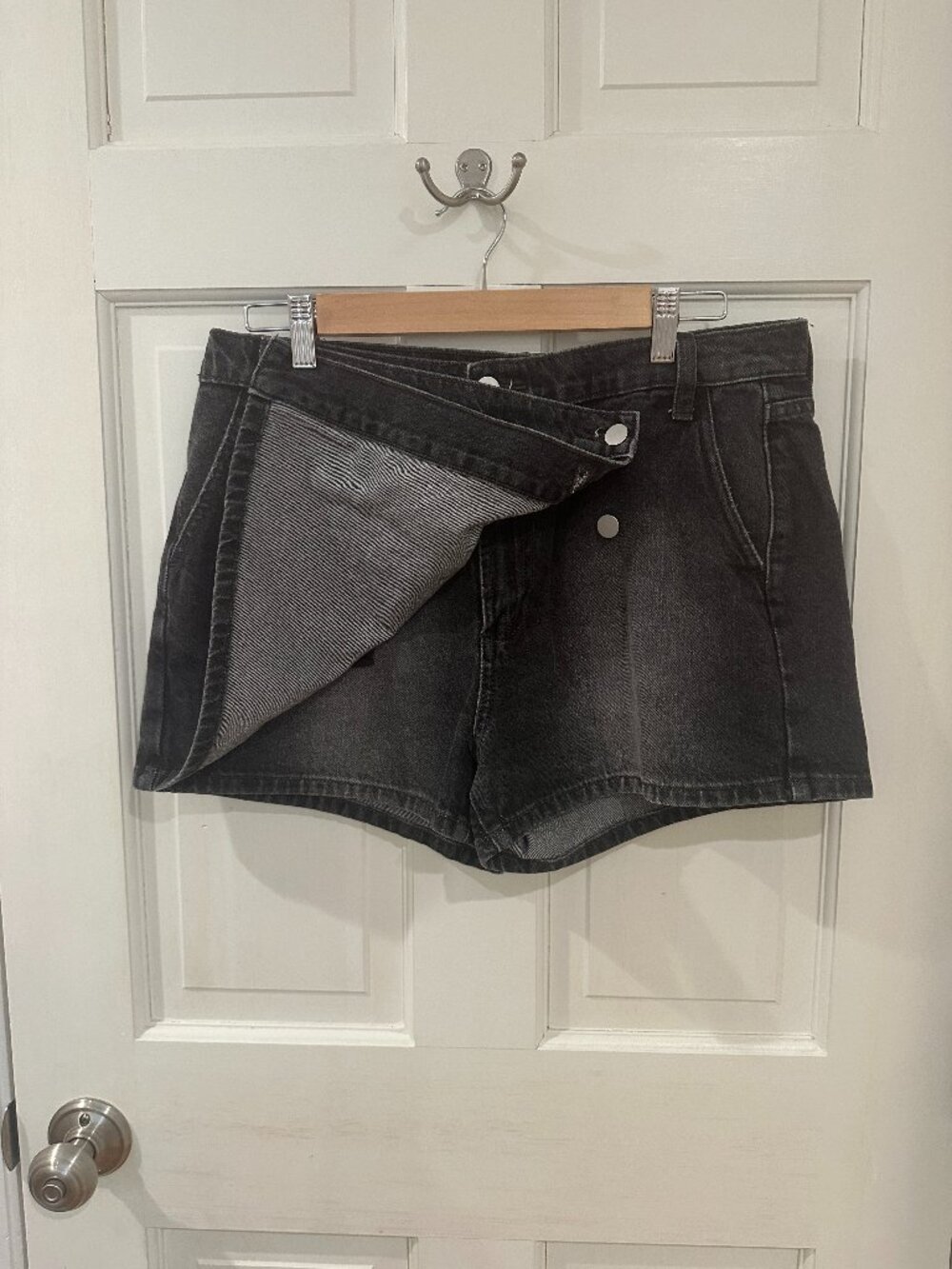 Denim Overlay Mini Skort by Altar'd State